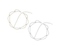 Gogogmee 2 pièces Bandeaux Femmes Ornement Tombant Couronne Nuptiale Bohème avec Franges Dorées et Argentées Accessoires Mariage Élégants pour Fête et Cérémonie