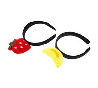 Gogogmee 2 Pièces Bandeaux Fruits Banane Fraise Accessoires Cheveux Confortables pour Fêtes Halloween Noël Cosplay Live Streaming