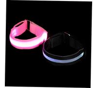 Gogogmee 2 pièces Brassard Lumineux LED Rechargeable Sécurité pour Course et Bracelet Fluorescent Clignotant pour Nuit Visibilité Améliorée pour Hommes et Femmes