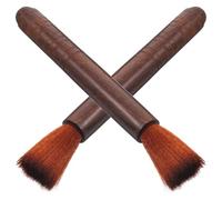 Gogogmee 2 pièces Brosse Laine pour Nettoyage de Violon et Erhu Poils Souples Laine Manche Bois Ergonomique Brosse Portable Anti-poussière pour Instruments à Cordes Nettoyage et Soin Doux