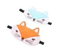 Gogogmee 2 pièces de Sommeil avec Motif Renard Kawaii Cache-œil Souple et pour Voyage et Maison Confortable et Anti-lumière