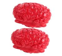 Gogogmee 2 Pièces Décoration Halloween Faux Cerveaux Humains Latex Réalistes Accessoires de Fête Fantôme pour Maison Horreur et Farces Adulte