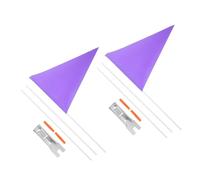 Gogogmee 2 Pièces Drapeau de Vélo Garçon Fille avec Mât de Résistant Design Anti-emmêlement Haute Visibilité pour Sécurité Cycliste Extérieure