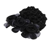 Gogogmee 2 pièces Filet à Chignon Tissu Pinces Fleur Maille Noire pour Infirmières et Hôtesses Accessoires Cheveux Pratiques et Confortables pour Usage Professionnel