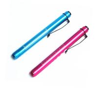Gogogmee 2 pièces Lampe Stylo Médicale LED Portable Lumière Inspection Pupillaire et Buccale Sans Pile Corps Alliage Aluminium Bouton Marche Arrêt Mini Règle Intégrée Convient Médecins et