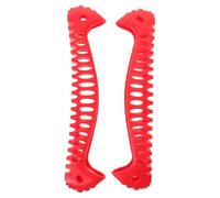 Gogogmee 2 Pièces Lot de 2 Protège-Lames Élastiques en TPE Rouge Taille 255 pour Patins Artistiques et Hockey sur Glace, Housses Extensibles Légères et Robustes, Accessoires de Patinage