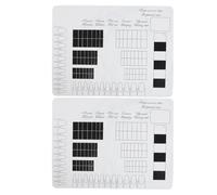 Gogogmee 2 Pièces Lot de 2 Tapis d'Entraînement en Silicone pour Manucure 40X30 CM Noir et Blanc, Tapis Antidérapant Réutilisable pour Nail Art, Plateau de Mélange et Présentoir Photo