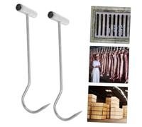 Gogogmee 2 Pièces Manhole Cover Hook Metal Heavy Duty Lifting Tool With Ergonomic Handle For Storm Drain Lid Pulling And Meat Processing