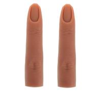 Gogogmee 2 pièces Mannequin de Doigt Silicone Flexible pour Manucure Main Entraînement Mobile Résistante Déformation Kit Pratique pour Entraînement Ongles et Nail Art