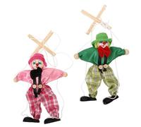 Gogogmee 2 pièces Marionnette Bois Pirate Colorée à Tirage pour Garçon Fille et Adultes Marionnette à Fils Créative Interactive pour Développement Motricité et Jeu Familial