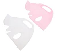 Gogogmee 2 Pièces Masque Visage Silicone Réutilisable Contour pour Soins Beauté Maintien Masque Feuille Hydratation et Absorption Améliorée