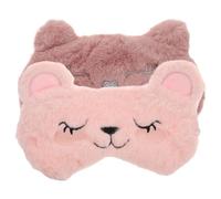 Gogogmee 2 pièces Masques de Sommeil Peluche Cache-yeux Doux Animaux Mignons Masque Nuit Occultant pour Voyage Sieste et Détente