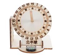 Gogogmee 2 pièces Modèle de Solaire DIY Bois Éducatif Horloge Solaire Scientifique pour Garçon Fille Décoration de Bureau Pédagogique