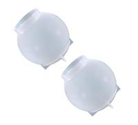 Gogogmee 2 Pièces Moule Silicone pour Boules Sphériques Résine Époxy Haute Basse Température Flexible et Durable pour Décoration Maison et Artisanat