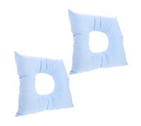 Gogogmee 2 Pièces oreiller de massage pour le visage appui-tête du lit de massage face vers le bas Oreiller de voyage doux Coton de de coton pur Blue