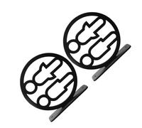 Gogogmee 2 Pièces Panneau de Toilette Acrylique Noir Double Face Signalisation Murale Verticale pour Portes Wc Hommes Femmes Plaque Suspendue pour Restaurant Bureau Toilettes Publiques