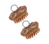 Gogogmee 2 Pièces Peigne Massageur Bois de Santal avec Anneau Ergonomique Brosse Portable à Dents Fines pour Hommes et Femmes Stimulation Circulation et Croissance des Cheveux
