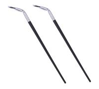 Gogogmee 2 pièces Pinceaux Biseautés pour Cils Inférieurs Courbés Accessoires Maquillage Pratiques de Brosse Éventail pour Salon et Usage Personnel