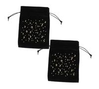 Gogogmee 2 pièces Pochon pour Cartes Tarot Tissu Chic Pochette à Cordon Portable Étui Bijoux Compact et Résistant Rangement Pratique pour Petits Objets