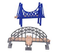 Gogogmee 2 Pièces Ponts de Train Modulables pour Maquettes Accessoires de Modélisme Ferroviaire DIY Ponts Suspendus pour Train Éducatif Interactif Famille et Garçon Fille