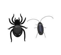 Gogogmee 2 pièces Solaire Électrique Araignée et Cafard pour Garçon Fille Modèle Exploration Insectes Extérieur Éducatif et Vibrant sous Lumière Solaire