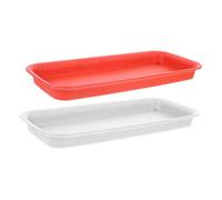 Gogogmee 2 pièces Soucoupe Rectangulaire Résine pour Pot de Fleurs Plateau Récupérateur Eau et Facile à Nettoyer Adapté Aux Plantes Intérieur et Extérieur de Design Élégant et Gain de