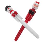 Gogogmee 2 Pièces Stylo à Bille Noël Stylo Boxe Interactif Père Noël et Originaux pour École Cadeau Étudiant