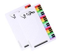 Gogogmee 2 pièces Tableau Blanc Effaçable à Sec Double Face pour Notes Musique avec Stickers Magnétiques Planche Pédagogique Maison et École Lot