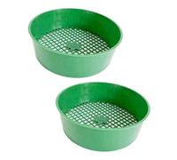 Gogogmee 2 pièces Tamis de Jardin Plastique Ø avec Maille Outil et Réutilisable pour Tamiser Terre Compost Pierres et Substrats pour Plantations de Plantes Grasses et Filtration des
