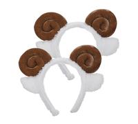 Gogogmee 2 Pièces Tête Cornes de Mouton Confortable et Respirant pour Bandeau Cheveux Cartoon Décoratif pour Fêtes et Cosplay