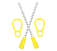 Gogogmee 2 Pièces Triangle Fer Instrument de Musique Accessoires Percussion Bâtons Sticks Mallets pour Performance avec Poignée Stable Résonnant Multifonctionnel