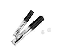 Gogogmee 2 pièces Tube de Mascara Vide Transparent Flacon Rechargeable avec Bouchon Noir Contenant pour Crème à Cils et Maquillage Yeux Formats Petit et Grand pour Voyage Couleur Aléatoire