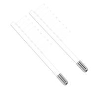 Gogogmee 2 Pièces Tube Verre de Remplacement pour Baguette Faciale Haute Fréquence Accessoire Transparent Non Conducteur pour Soins Visage et Cheveux Compatible Haute Fréquence