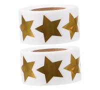 Gogogmee 2 rouleaux Autocollants Étoiles Dorées Pentagramme Stickers Récompense Auto Adhésifs pour Garçon Fille Étiquettes Décoratives pour Cartes et Bricolage