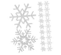 Gogogmee 20 pièces Appliques Flocons de Argentés pour Vêtements Patchs Tissus Décoratifs DIY pour Accessoires et Tenues Hiver Motifs Variés pour Customisation Manuelle