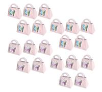 Gogogmee 20 Pièces Boîtes Cadeaux Boîtes à Bonbons avec Anse pour Fête Anniversaire et Mariage Portables pour Cadeaux et Souvenirs