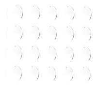 Gogogmee 20 pièces Disques Ronds Acrylique Transparent pour Bricolage Porte-clés DIY Ébauches Vierges pour Projets Créatifs et Décoration