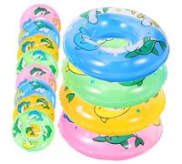Gogogmee 20 Pièces Mini Swim Rings PVC Ornaments for Mini House Decoration Reusable Floating Pool Accessories with for Bath and DIY Crafts