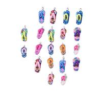 Gogogmee 20 Pièces Ornements Argile Forme de Tongs Accessoires pour Bracelet et Collier DIY Multicolores et Sécurisé pour Décoration Maison