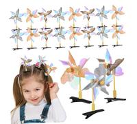 Gogogmee 20 Pièces Pinces à Cheveux Vent Moulin Paillettes Accessoires pour Femmes Filles Clips Solides Plastique et Métal Décorations Brillantes pour Fêtes et Usage