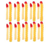 Gogogmee 20 Pièces Simulation Fake French Fries with Ketchup Realistic Artificial Food Model for Pretend Play Restaurant Display Photography Prop PVC Toy