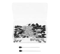 Gogogmee 200 Épingles à Coudre Noires à Tête Goutte 5 X 55 MM Épingles de Fixation Longues pour Quilting Positionnement Tissu Couture Maison et Corsages de Mariage