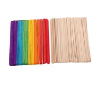 Gogogmee 200 Pièces Bâtons de Glace Jumbo Colorés Résistants et Durables pour Bricolage Créatif et Projets Artistiques Scolaires Assortiment pour