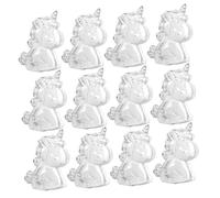 Gogogmee 24 pièces Boîte Licorne Transparente Plastique Lot pour Rangement Bonbons et Petits Accessoires Conteneur Décoratif pour Shower et Pâques et Solide