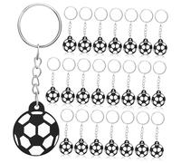 Gogogmee 24 Pièces Porte Clés Football Créatifs Souple Pendentifs Ballon de Soccer et Portables Décorations Stylées pour Clés et Sacs et Faveurs de Fête pour Fans de Football