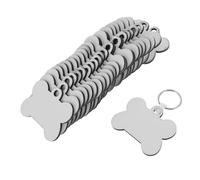 Gogogmee 24 Pièces Porte-clés MDF à Transfert de Chaleur Double Face pour DIY Porte-clé Personnalisable pour Sac à Main Cadeau Fête des Pères et Fête des Mères