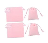 Gogogmee 25 pièces Lot de Pochettes à Cordon pour Bijoux et Montres Sacs de Rangement Durables Rose Pochettes