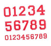 Gogogmee 2ensembles Autocollants Numéros Autoadhésifs Pour T-shirt Football Diy Stickers Décoratifs Pour Vêtements Sportifs Chiffres Rouge Personnalisation Tenue Foot