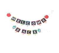 Gogogmee 2pièces Bannière De Bienvenue Pour Rentrée Scolaire Décorations Papier Pour École Panneau Arrière Pour Premier Jour École