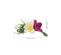 Gogogmee 2pièces Epingle à Cheveux Fleurie Forme De Plumeria Épingle à Cheveux Hawaïenne Ancienne Pour Photographie De Mariage Coiffures De Vacances